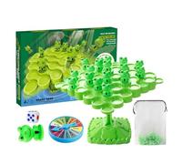 Yplkm Jeux d'Équilibre pour - Puzzle d'Empilage Éducatif Interactif | Jeu de Société Équilibre Grenouille Arbre pour Table | pour Maison Intérieur Extérieur Voyage Fête Soirée Rassemblement