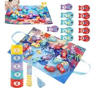 Yplkm Jouet de Tri de Couleurs | Jouet en pour pour Apprentissage des Couleurs et Nombres,Activité de Classification de Jeu de Pêche pour 0-36 Mois Filles Garçons Préscolaire
