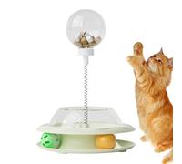 Yplkm Jouet Distributeur De Friandises pour Chat | Jouets Interactifs pour Chats avec Canne À Ressort Et Billes,Jeu Stimulant pour Exercise Chasse Alimentation - Divertissement
