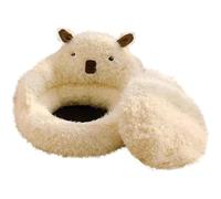 Yplkm Lit pour Chat,Maison Chauffante avec Tunnel Et Nid,Lit Maison pour Chat D'Intérieur | pour Extérieur Noël Hiver Sommeil Dehors Voyage Chambre