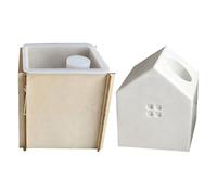 Yplkm Moule À Bougeoir | Création Artisanale En Ciment En Forme De Maison,Moules Pour Résine Et Béton | Décoration De Table Et Pièce Maîtresse Destinée À La Maison, La Chambre, La Fête, Le