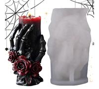 Yplkm Moule À Bougie Crâne 3D En Silicone, Moule Squelette Pour Résine Époxy, Décor Halloween Fournitures Fête Pour Adultes Femmes Hommes Famille Amis Ados