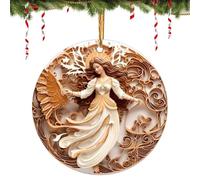 Yplkm Ornements De Noël Catholiques À Effet 3D - Décoration Arbre de Noël en Acrylique,Décoration de Fête pour Appartement Petite Cuisine Salon Magasin École Classe