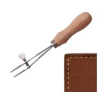 Yplkm Outil de rainurage du cuir, outils de coupe du cuir - Traceur de positionnement d'outils en cuir,Outil de marquage de traceur de cuir à manche en bois réglable, outils d'artisanat du cuir de