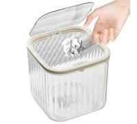 Yplkm Poubelle De Bureau | Boîtiers de Protection Anti-Poussière,Boîte de Rangement Transparente Économiseuse d'Espace pour Dortoir Salle de Bain Chambre Cuisine Cotons-Tiges Bureau Pinceaux de