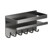 Yplkm Support Magnétique pour Porte de Réfrigérateur - Fixation Mural Sans Perçage avec Six Crochets | Organisation de Cuisine et Rangement,pour Salle de Bain Garde-Manger Garage Buanderie Placard