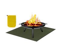 Yplkm Tapis de Sol pour Grill - Tapis de Sol Reutilisable pour Camping et Foyer - Protection de Réutilisable pour Peluche Pique-Nique Terrasse Poêle Camping Accessoires