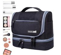 Yplkm Trousse de Toilette, Trousse de Voyage de Maquillage, Pochette de Maquillage imperméable, Sac de Salle de Bain avec Crochet, Organisateur de Rangement de séparation Humide et Sec pour Lotion de