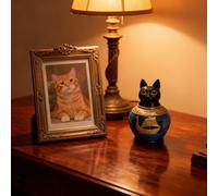 Yplkm Urne De Crémation pour Animaux - Résine Vintage Égyptienne | Boîte À Cendres D Animal | pour Commémorer La Perte Et Le Chagrin À La Maison sur Bureau Ou Étagère pour Honorer Et Chérir Les