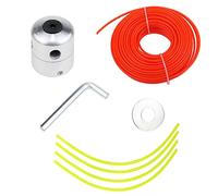 YPLonon Tête de Tondeuse à Gazon à Double Fil 4,5 cm Tête de Débroussailleuse en Aluminium + 3 mm * 20 m Tête de Débroussailleuse en Nylon pour Tondeuse à Gazon Débroussailleuse à Essence