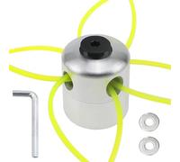 YPLonon Têtes pour débroussailleuses Universelle en Aluminium M10 Strimmer Head avec 4 Fils 1 Clé Hexagonale et 2 Rondelles Tête Coupe-Bordure pour Tondeuse à Gazon