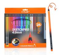 YPLUS Crayon de Couleur - Ensemble de Crayons de Couleurs Enfant, Crayons de Couleurs Vibrants pour une Expérience Artistique Captivante - 24+2 Couleurs