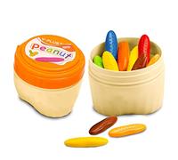 YPLUS Crayons d'arachide pour enfants avec seau, crayons d'enfant 24 couleurs avec boîte, crayons lavables pour bébés, articles de coloration, cadeaux de Noël