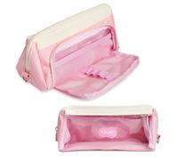 YPLUS Trousse à crayons super capacité avec sac latéral transparent, grande trousse à crayons mignonne pour garçons et filles, grande trousse esthétique pour bureau, salle de as de Noël, pour