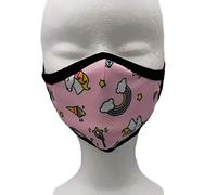 YPM Masque Facial Kids Licorne 3 Couches Lavable Polyester avec Filtre Enfant 6-12 Ans 1 Unité