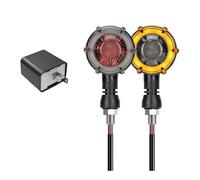 YPMGRWLSN Indicateurs Clignotant de moto LED lumières Flash séquentiel indicateur lampe 12V 10mm double couleur rotation lumière