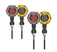 YPMGRWLSN Indicateurs Clignotant de moto LED lumières Flash séquentiel indicateur lampe 12V 10mm double couleur rotation lumière