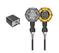 YPMGRWLSN Indicateurs Clignotant de moto LED lumières Flash séquentiel indicateur lampe 12V 10mm double couleur rotation lumière