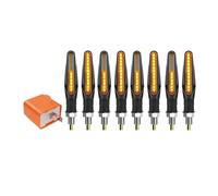 YPMGRWLSN Indicateurs Clignotant de moto universel DRL ambre, indicateur dynamique coulant, feu arrière LED clignotant 12V