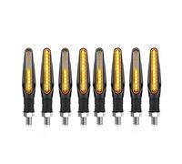 YPMGRWLSN Indicateurs Clignotants LED Universels Pour Motos, Lumière Ambre Dynamique, Indicateur DRL, Feu Arrière Clignotant, 12V