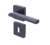 YPP7-S-PC Poignée de porte carré de 7 noir Yale - Modèle Sienna - passage à clé