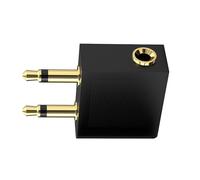 YPREWY Adaptateur de conversion pour casque d'aviation Prise standard 3,5 mm Plaqué or