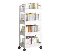 YPREWY Chariot de rangement à 4 niveaux avec étagères réglables pour économiser de l'espace - Chariot de rangement pratique pour un usage domestique - Étagère mobile pour l'organisation de la chambre