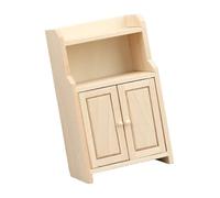 YPREWY Commode miniature en bois antique à l'échelle 1/12, armoire à quatre tiroirs avec lisse pour un rangement réaliste de la chambre à coucher et un organisateur de maisons de poupées en bois