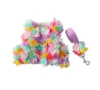 YPREWY Jupe de printemps avec laisses en dentelle pour petit chien - Vêtement tendance pour chien - Motif floral