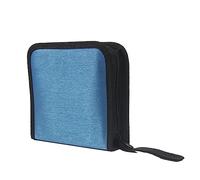 YPREWY Lot de 40 étuis de rangement en tissu mercerisé pour CD ou livret, bleu