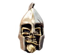 YPREWY Pendentif unique en forme de tête de mort en métal pour paracorde et amateurs de fabrication de bijoux Paracord Perle en laiton pour corde, taille unique