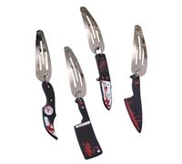 YPREWY Pince à cheveux effrayante en forme de bec de canard pour femme et fille avec taches de sang