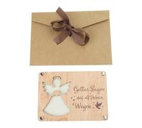 YPREWY Porte-billets unique en bois naturel fait à la main durable pour Noël, anniversaire, artisanat convivial, matériaux renouvelables