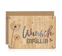YPREWY Porte-billets unique en bois naturel fait à la main durable pour Noël, anniversaire, artisanat convivial, matériaux renouvelables