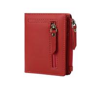 YPREWY Portefeuille léger en cuir synthétique avec fermeture éclair autour du pourtour pour protéger 8 porte-cartes pour femme Taille S, Rouge