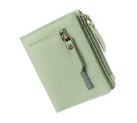 YPREWY Portefeuille léger en cuir synthétique avec fermeture éclair autour du pourtour pour protéger 8 porte-cartes pour femme Taille S, Vert