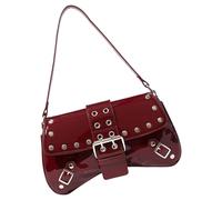 YPREWY Sac à main sophistiqué pour femme clouté en cuir PU Sac à bandoulière tendance sous les bras pour diverses occasions Sac à main multifonction, b, One Size