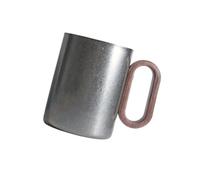YPREWY Tasse anti-rouille anti-chaleur avec poignée en bois pour boissons chaudes à l'intérieur et à l'extérieur - 304 Substance permanente - Tasse chaude traditionnelle