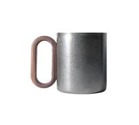 YPREWY Tasse anti-rouille anti-chaleur avec poignée en bois pour boissons chaudes à l'intérieur et à l'extérieur - 304 Substance permanente - Tasse chaude traditionnelle