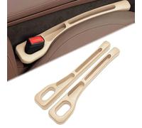 YPSBBHD 2 Pièces Remplisseur pour Espace Entre Sièges Auto, Compatible pour Bentley Flying Spur Hybrid Mulliner Azure, BoîTe de Rangement pour SièGes Auto,Beige