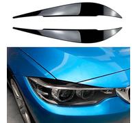 YPSBBHD 2 Pièces Voiture Phare Paupière Sourcil Avant Phare Couverture Sourcil Phare Oeil Autocollant, Compatible avec BMW 4 Series F32 F33 F36 2014-2020,Gloss Black