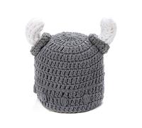 Ypser bonnet mignon bonnet de corne à la main tricoté au Crochet Viking bonnet