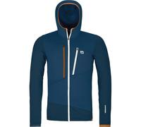 Ortovox - Fleece Grid Hoody - Polaire en laine mérinos homme Deep Ocean - S