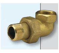 Ypsilon Plus raccord union de radiateur coudé, conique, DN10, 3/8" 81780