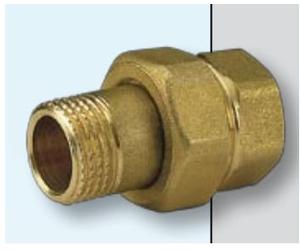 Ypsilon Plus raccord union de radiateur droit, conique, DN10, 3/8" 81787