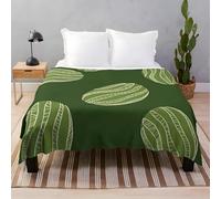 Ypthriline Couverture Cactus Plaid Polaire Microfibre Flanelle 150 x 200 cm, Léger, Doux, Chaud et Confortable, Convient aux Chambres et aux Salons Naturel et Simple