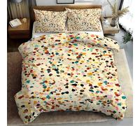 Ypthriline Housse de Couette 200x200 cm Fragments colorés Parure de Lit Moderne avec 2 Taies d'oreiller 65x65 cm Housse Couette Sets Réversible en Microfibre de avec Fermeture Éclair