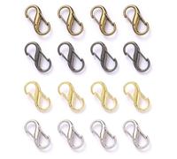 YPYMOD 16 Pièces Double Clip à Ressort, Double Mousqueton, Clip Antivol pour sac à dos pour l'extérieur, la Randonnée et le Camping