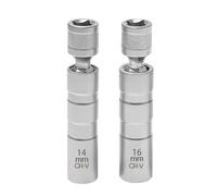 YPYMOD 2 Pièces Cle a Bougie, Douille Bougie, Outil de Démontage de Bougies, Clé de Démontage de Douille pour Réparation Automobile(16mm/14mm)
