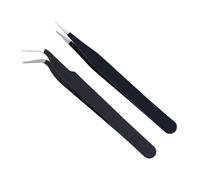 YPYMOD 2 Pièces Pincettes de Précision, Réparation électronique, Bijouterie, Laboratoire, Des Poils du Visage, De la Barbe, Pince à épilerpour Sourcils, Cils